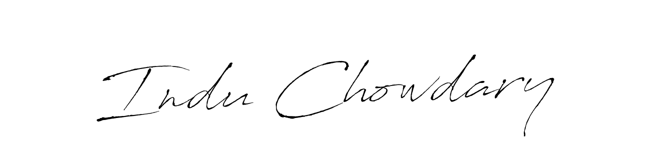 Also we have Indu Chowdary name is the best signature style. Create professional handwritten signature collection using Antro_Vectra autograph style. Indu Chowdary signature style 6 images and pictures png