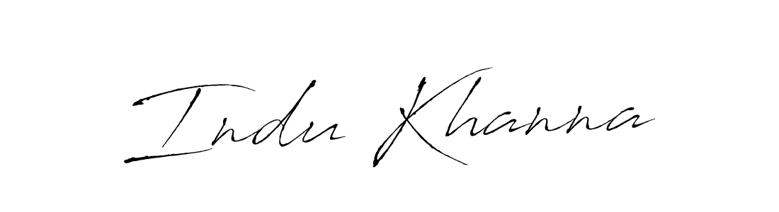 Make a beautiful signature design for name Indu Khanna. Use this online signature maker to create a handwritten signature for free. Indu Khanna signature style 6 images and pictures png