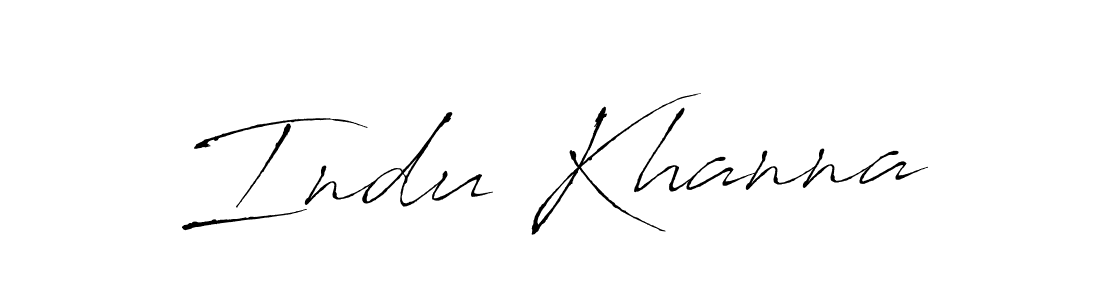 Make a beautiful signature design for name Indu Khanna. Use this online signature maker to create a handwritten signature for free. Indu Khanna signature style 6 images and pictures png