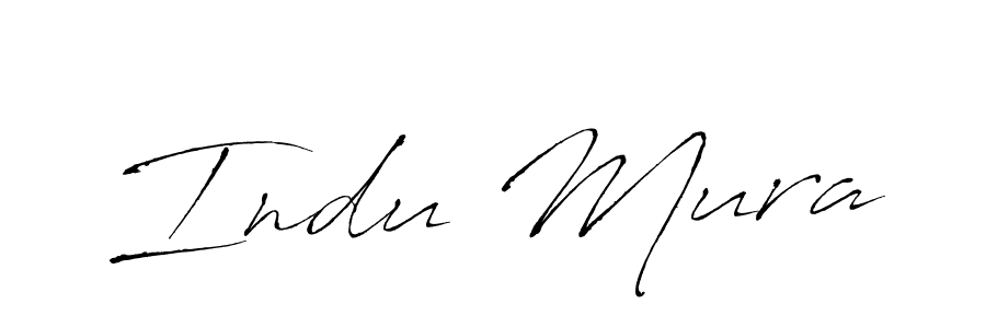 How to make Indu Mura signature? Antro_Vectra is a professional autograph style. Create handwritten signature for Indu Mura name. Indu Mura signature style 6 images and pictures png
