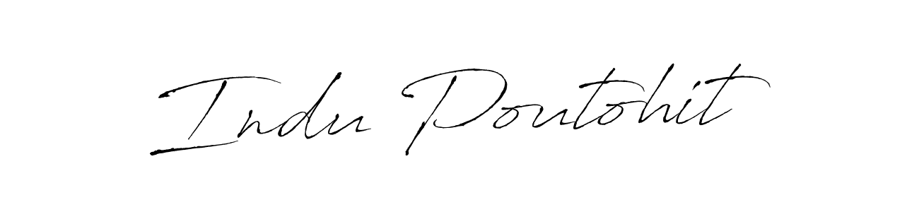 Make a beautiful signature design for name Indu Poutohit. Use this online signature maker to create a handwritten signature for free. Indu Poutohit signature style 6 images and pictures png