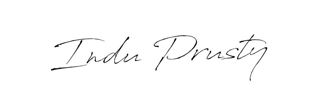 Create a beautiful signature design for name Indu Prusty. With this signature (Antro_Vectra) fonts, you can make a handwritten signature for free. Indu Prusty signature style 6 images and pictures png