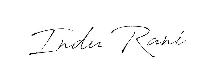 Indu Rani stylish signature style. Best Handwritten Sign (Antro_Vectra) for my name. Handwritten Signature Collection Ideas for my name Indu Rani. Indu Rani signature style 6 images and pictures png