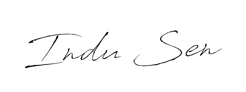 Design your own signature with our free online signature maker. With this signature software, you can create a handwritten (Antro_Vectra) signature for name Indu Sen. Indu Sen signature style 6 images and pictures png