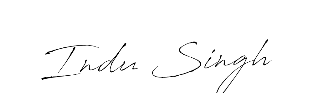 How to make Indu Singh signature? Antro_Vectra is a professional autograph style. Create handwritten signature for Indu Singh name. Indu Singh signature style 6 images and pictures png