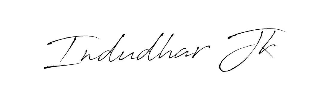 Create a beautiful signature design for name Indudhar Jk. With this signature (Antro_Vectra) fonts, you can make a handwritten signature for free. Indudhar Jk signature style 6 images and pictures png