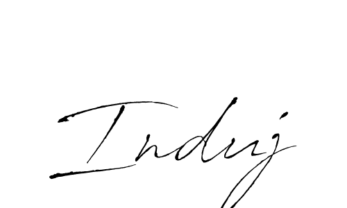 Design your own signature with our free online signature maker. With this signature software, you can create a handwritten (Antro_Vectra) signature for name Induj. Induj signature style 6 images and pictures png