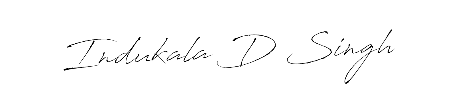 How to make Indukala D Singh name signature. Use Antro_Vectra style for creating short signs online. This is the latest handwritten sign. Indukala D Singh signature style 6 images and pictures png
