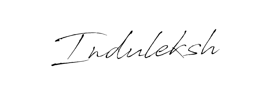 The best way (Antro_Vectra) to make a short signature is to pick only two or three words in your name. The name Induleksh include a total of six letters. For converting this name. Induleksh signature style 6 images and pictures png