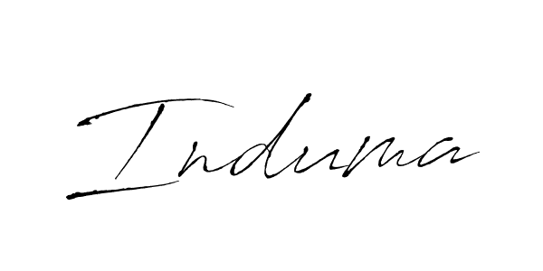 Make a beautiful signature design for name Induma. With this signature (Antro_Vectra) style, you can create a handwritten signature for free. Induma signature style 6 images and pictures png