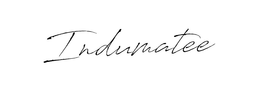 How to make Indumatee signature? Antro_Vectra is a professional autograph style. Create handwritten signature for Indumatee name. Indumatee signature style 6 images and pictures png