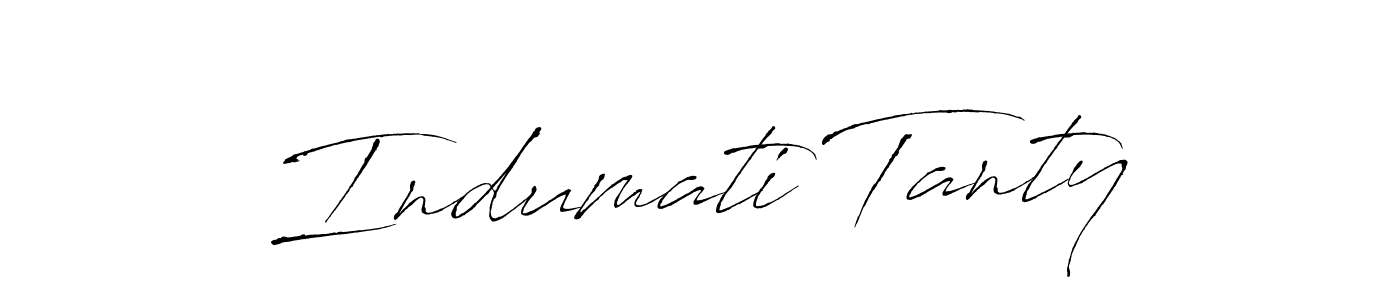 Use a signature maker to create a handwritten signature online. With this signature software, you can design (Antro_Vectra) your own signature for name Indumati Tanty. Indumati Tanty signature style 6 images and pictures png