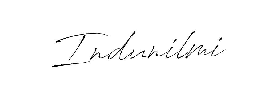 Create a beautiful signature design for name Indunilmi. With this signature (Antro_Vectra) fonts, you can make a handwritten signature for free. Indunilmi signature style 6 images and pictures png