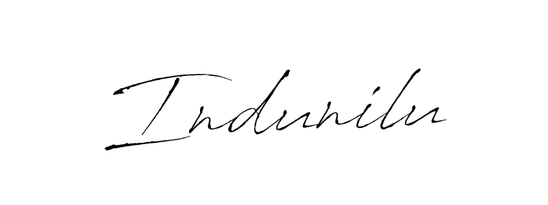 Design your own signature with our free online signature maker. With this signature software, you can create a handwritten (Antro_Vectra) signature for name Indunilu. Indunilu signature style 6 images and pictures png