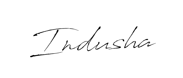 Indusha stylish signature style. Best Handwritten Sign (Antro_Vectra) for my name. Handwritten Signature Collection Ideas for my name Indusha. Indusha signature style 6 images and pictures png