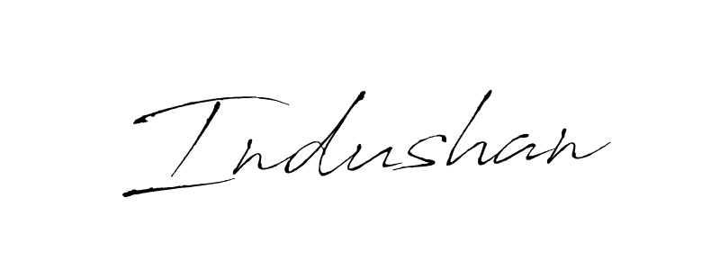 How to make Indushan signature? Antro_Vectra is a professional autograph style. Create handwritten signature for Indushan name. Indushan signature style 6 images and pictures png