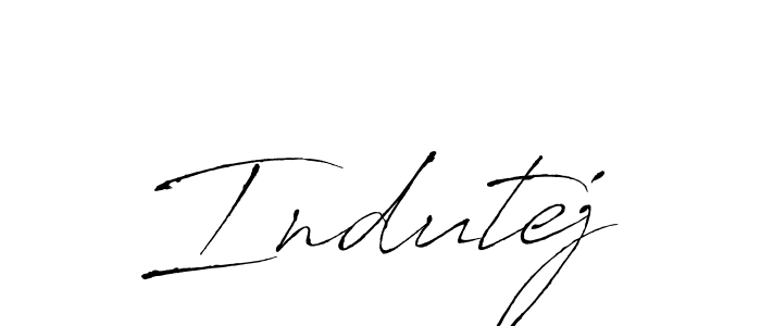 Design your own signature with our free online signature maker. With this signature software, you can create a handwritten (Antro_Vectra) signature for name Indutej. Indutej signature style 6 images and pictures png