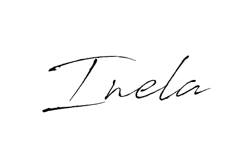 You should practise on your own different ways (Antro_Vectra) to write your name (Inela) in signature. don't let someone else do it for you. Inela signature style 6 images and pictures png