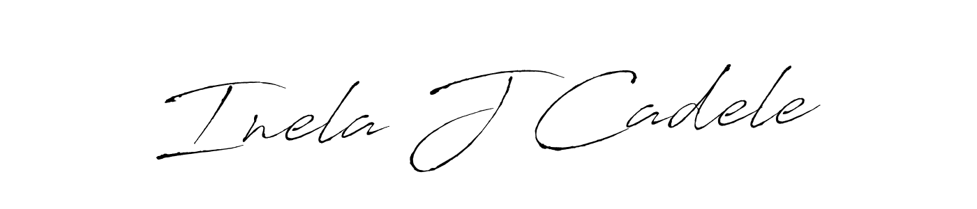 You should practise on your own different ways (Antro_Vectra) to write your name (Inela J Cadele) in signature. don't let someone else do it for you. Inela J Cadele signature style 6 images and pictures png