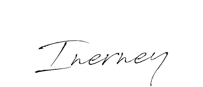 You should practise on your own different ways (Antro_Vectra) to write your name (Inerney) in signature. don't let someone else do it for you. Inerney signature style 6 images and pictures png