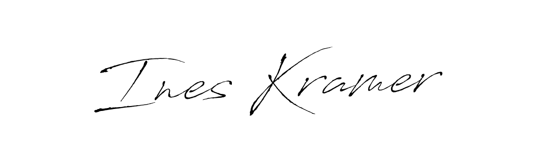 Antro_Vectra is a professional signature style that is perfect for those who want to add a touch of class to their signature. It is also a great choice for those who want to make their signature more unique. Get Ines Kramer name to fancy signature for free. Ines Kramer signature style 6 images and pictures png