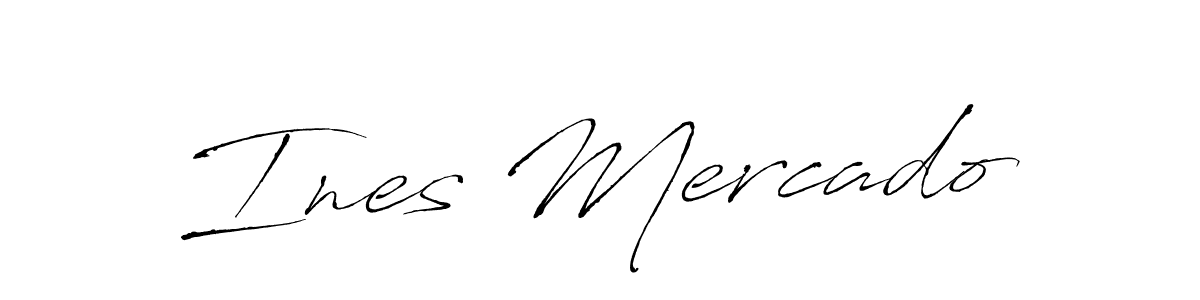 Ines Mercado stylish signature style. Best Handwritten Sign (Antro_Vectra) for my name. Handwritten Signature Collection Ideas for my name Ines Mercado. Ines Mercado signature style 6 images and pictures png