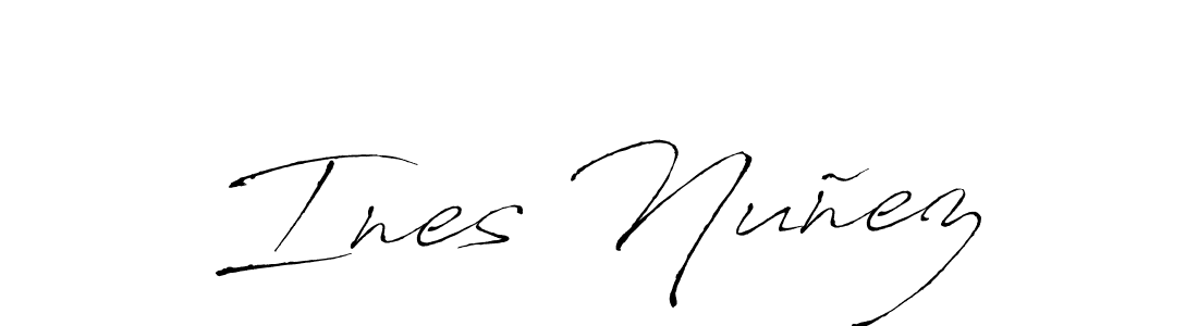 Design your own signature with our free online signature maker. With this signature software, you can create a handwritten (Antro_Vectra) signature for name Ines Nuñez. Ines Nuñez signature style 6 images and pictures png