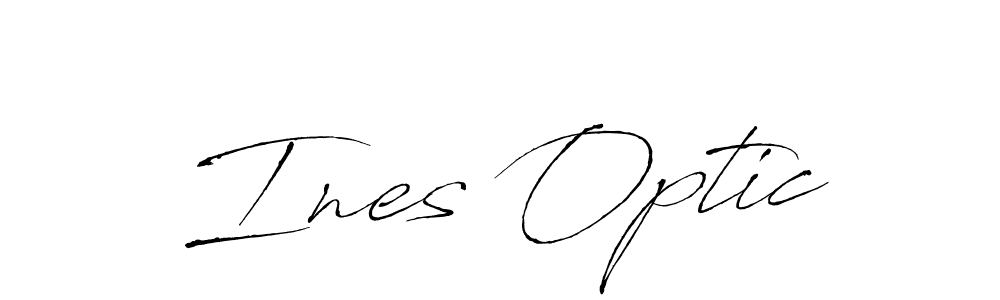 How to make Ines Optic name signature. Use Antro_Vectra style for creating short signs online. This is the latest handwritten sign. Ines Optic signature style 6 images and pictures png