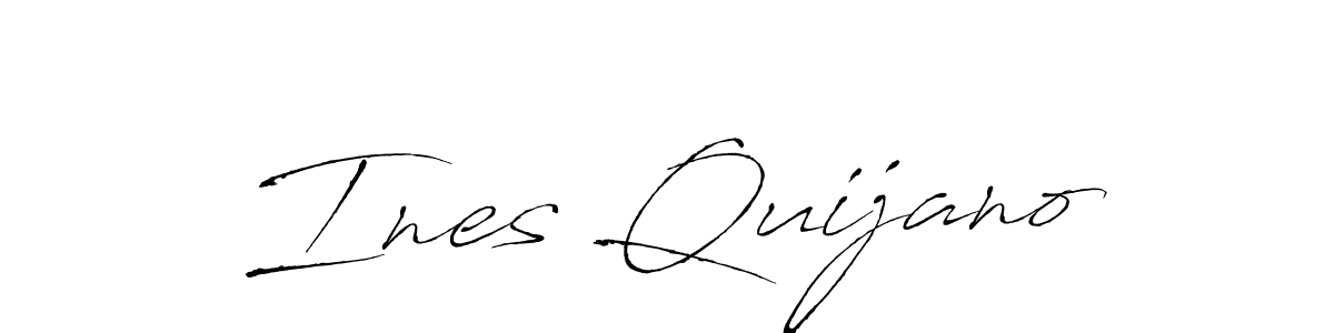 Similarly Antro_Vectra is the best handwritten signature design. Signature creator online .You can use it as an online autograph creator for name Ines Quijano. Ines Quijano signature style 6 images and pictures png