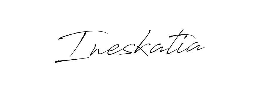 How to make Ineskatia name signature. Use Antro_Vectra style for creating short signs online. This is the latest handwritten sign. Ineskatia signature style 6 images and pictures png