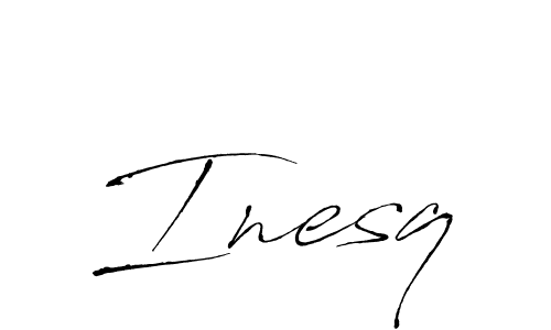 if you are searching for the best signature style for your name Inesq. so please give up your signature search. here we have designed multiple signature styles  using Antro_Vectra. Inesq signature style 6 images and pictures png
