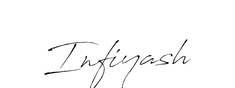 Use a signature maker to create a handwritten signature online. With this signature software, you can design (Antro_Vectra) your own signature for name Infiyash. Infiyash signature style 6 images and pictures png