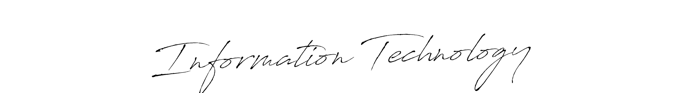 Antro_Vectra is a professional signature style that is perfect for those who want to add a touch of class to their signature. It is also a great choice for those who want to make their signature more unique. Get Information Technology name to fancy signature for free. Information Technology signature style 6 images and pictures png