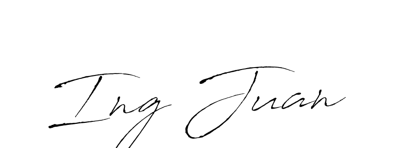 Design your own signature with our free online signature maker. With this signature software, you can create a handwritten (Antro_Vectra) signature for name Ing Juan. Ing Juan signature style 6 images and pictures png