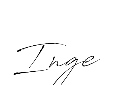 How to make Inge name signature. Use Antro_Vectra style for creating short signs online. This is the latest handwritten sign. Inge signature style 6 images and pictures png