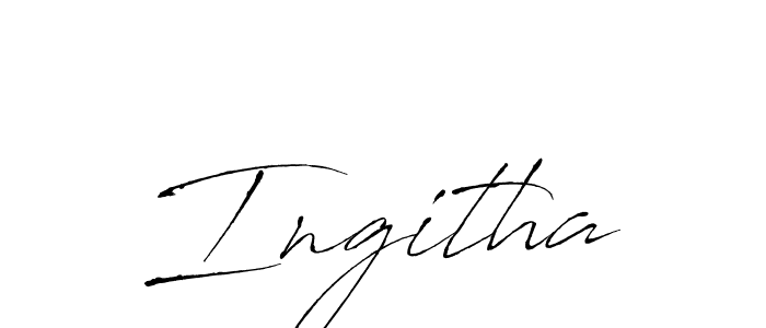 Make a beautiful signature design for name Ingitha. With this signature (Antro_Vectra) style, you can create a handwritten signature for free. Ingitha signature style 6 images and pictures png