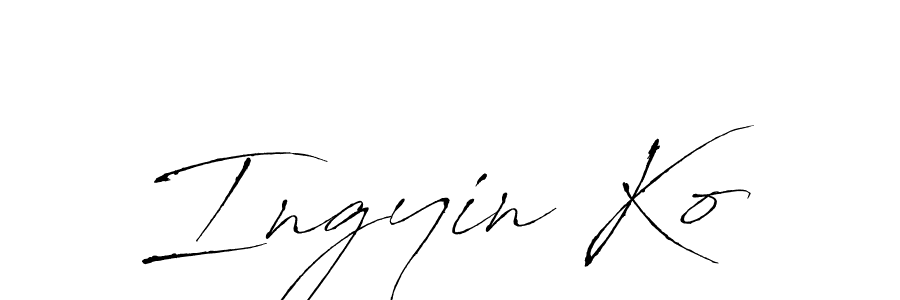 Create a beautiful signature design for name Ingyin Ko. With this signature (Antro_Vectra) fonts, you can make a handwritten signature for free. Ingyin Ko signature style 6 images and pictures png