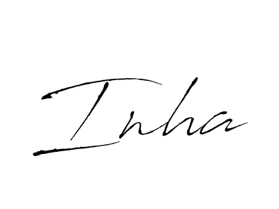 Antro_Vectra is a professional signature style that is perfect for those who want to add a touch of class to their signature. It is also a great choice for those who want to make their signature more unique. Get Inha name to fancy signature for free. Inha signature style 6 images and pictures png