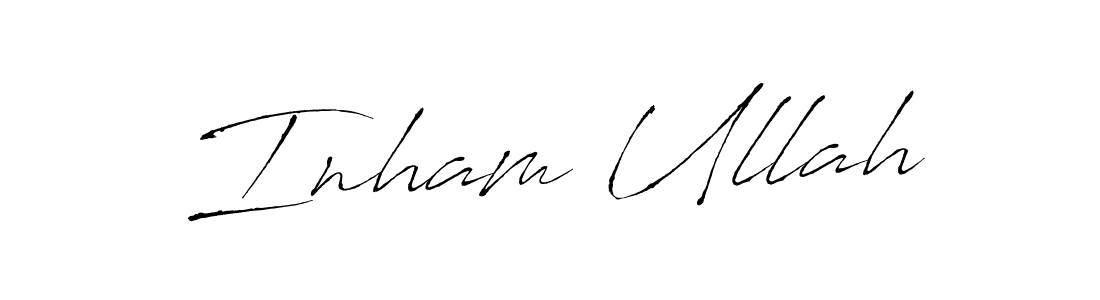 Make a beautiful signature design for name Inham Ullah. With this signature (Antro_Vectra) style, you can create a handwritten signature for free. Inham Ullah signature style 6 images and pictures png