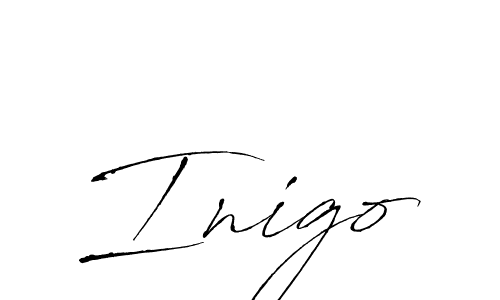 Make a beautiful signature design for name Inigo. With this signature (Antro_Vectra) style, you can create a handwritten signature for free. Inigo signature style 6 images and pictures png