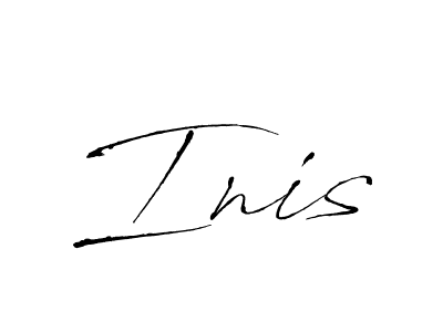 Use a signature maker to create a handwritten signature online. With this signature software, you can design (Antro_Vectra) your own signature for name Inis. Inis signature style 6 images and pictures png