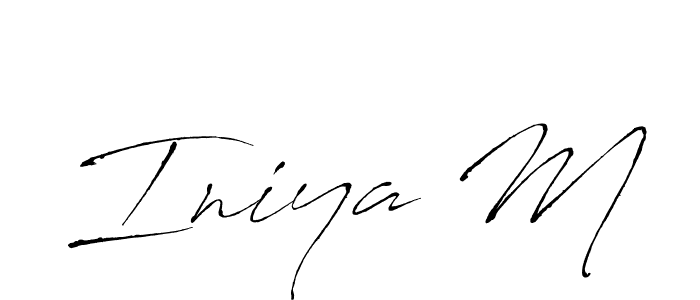 It looks lik you need a new signature style for name Iniya M. Design unique handwritten (Antro_Vectra) signature with our free signature maker in just a few clicks. Iniya M signature style 6 images and pictures png