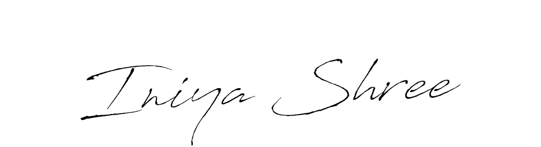 The best way (Antro_Vectra) to make a short signature is to pick only two or three words in your name. The name Iniya Shree include a total of six letters. For converting this name. Iniya Shree signature style 6 images and pictures png