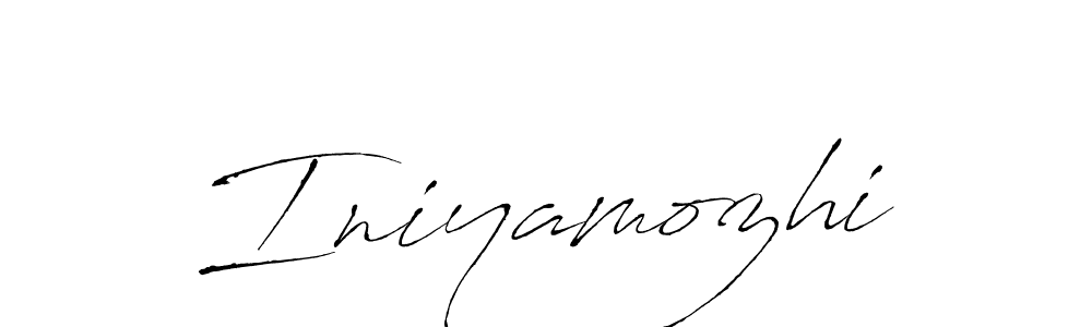 How to make Iniyamozhi name signature. Use Antro_Vectra style for creating short signs online. This is the latest handwritten sign. Iniyamozhi signature style 6 images and pictures png