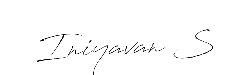 Create a beautiful signature design for name Iniyavan S. With this signature (Antro_Vectra) fonts, you can make a handwritten signature for free. Iniyavan S signature style 6 images and pictures png