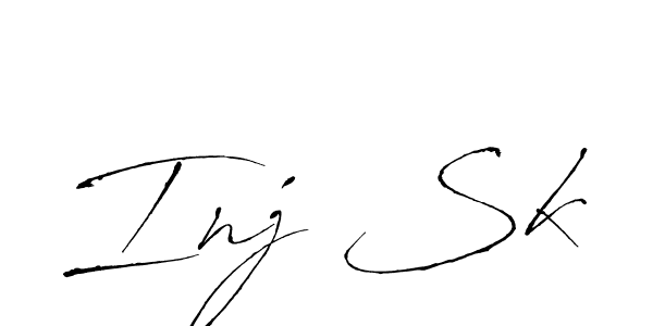 Use a signature maker to create a handwritten signature online. With this signature software, you can design (Antro_Vectra) your own signature for name Inj Sk. Inj Sk signature style 6 images and pictures png