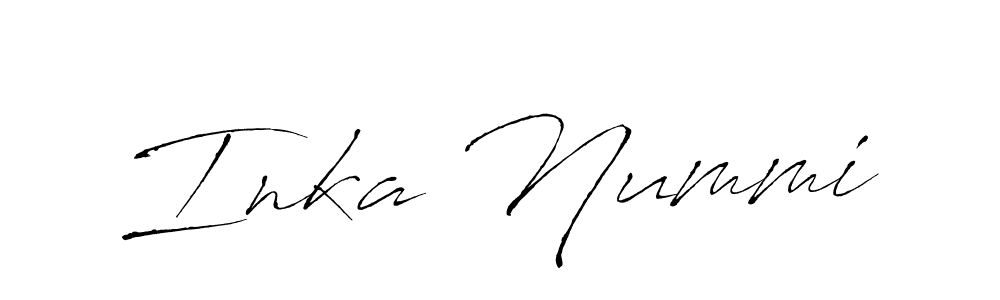 Use a signature maker to create a handwritten signature online. With this signature software, you can design (Antro_Vectra) your own signature for name Inka Nummi. Inka Nummi signature style 6 images and pictures png