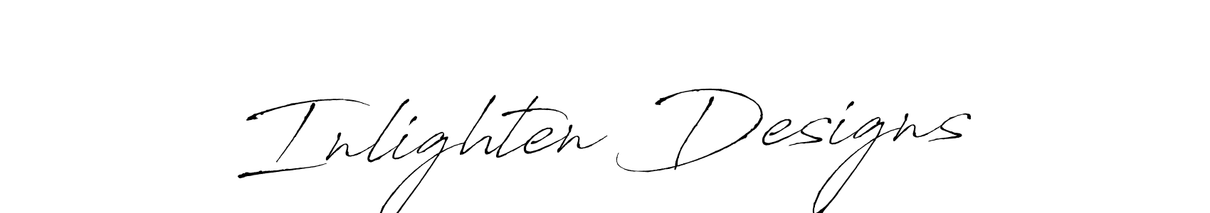 Create a beautiful signature design for name Inlighten Designs. With this signature (Antro_Vectra) fonts, you can make a handwritten signature for free. Inlighten Designs signature style 6 images and pictures png