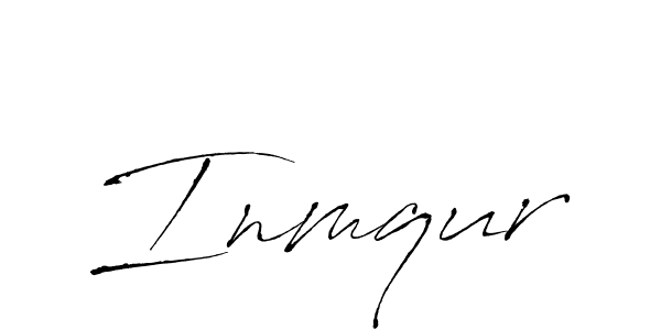 You should practise on your own different ways (Antro_Vectra) to write your name (Inmqur) in signature. don't let someone else do it for you. Inmqur signature style 6 images and pictures png