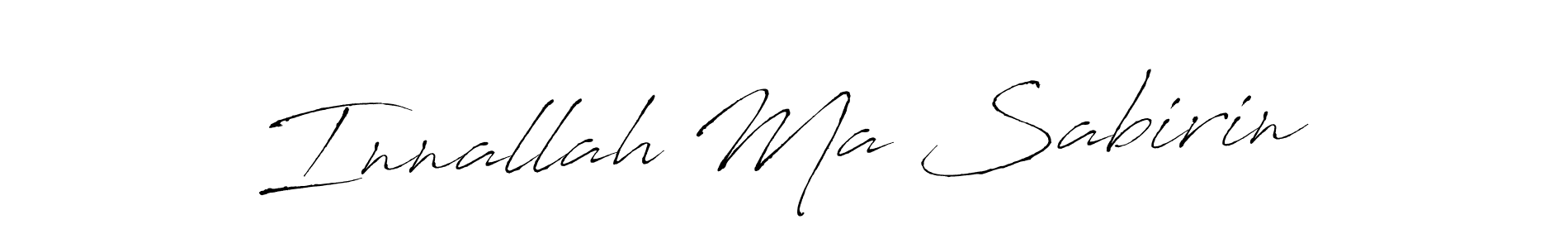 Innallah Ma Sabirin stylish signature style. Best Handwritten Sign (Antro_Vectra) for my name. Handwritten Signature Collection Ideas for my name Innallah Ma Sabirin. Innallah Ma Sabirin signature style 6 images and pictures png